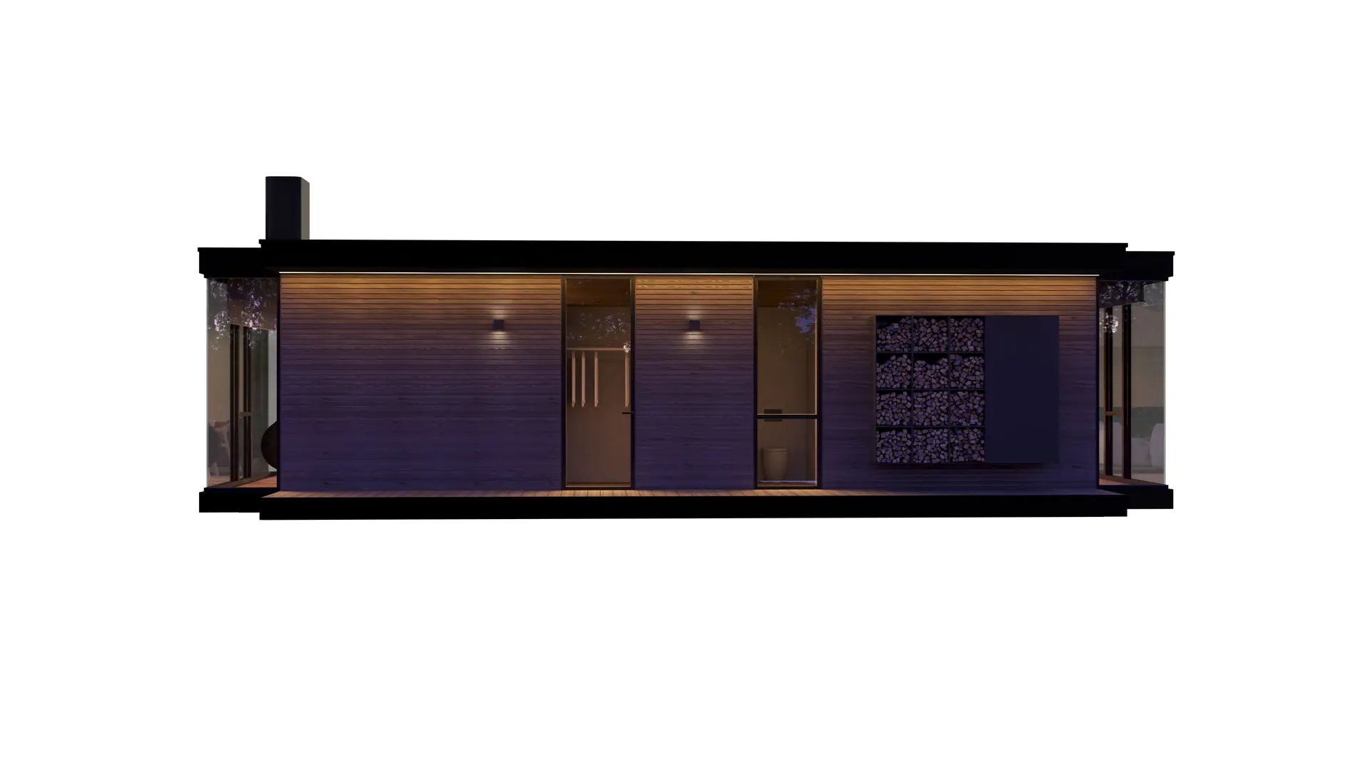 Rotatable exterior view of the Etnika Signature glass house
